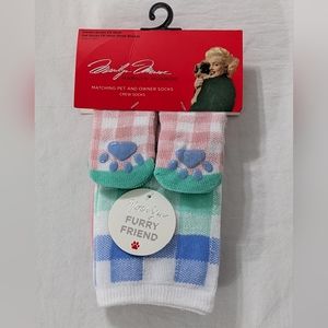 Marilyn Monroe Matching Pet and Owner Socks, Crew Socks, Plaid Pattern, NEW
